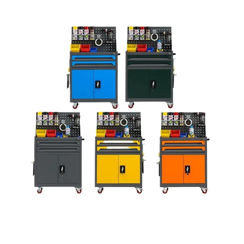 

Auto repair tool cart, hardware repair mobile drawer trolley, factory workshop multi-functional storage iron tool cabinet