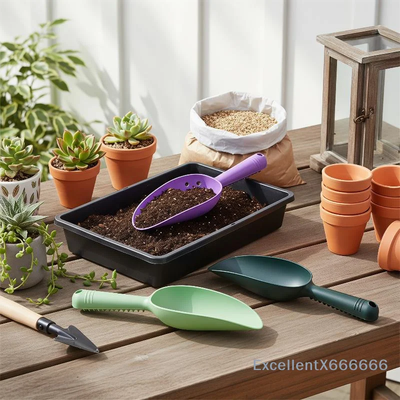 Multifunctional Soil Loosening Garden Shovel Thickened Plastic with Scale for Vegetable Seedling Planting