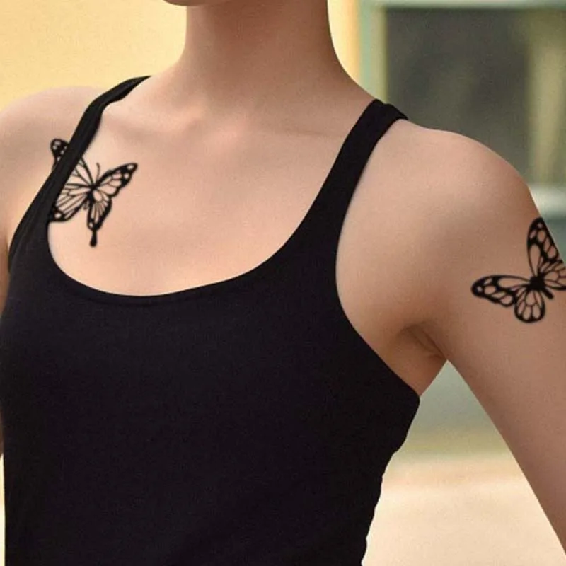 Small Butterfly Waterproof Arm Temporary Tattoo, Long-Lasting, Realistic Fake Tattoo for Men and Women