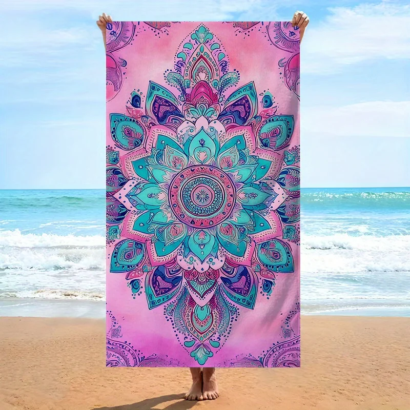 1PC Floral Beach Towel , Suitable for swimming pools, camping, yoga, essential accessories for travel.