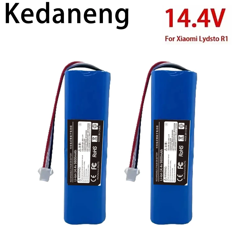 

2026 100% original For Xiaomi 14.4V 18650 lithium battery 4S2P battery 6500mAh 12800mAh Viomi S9 Lydsto R1 Roadmi Eve Plus