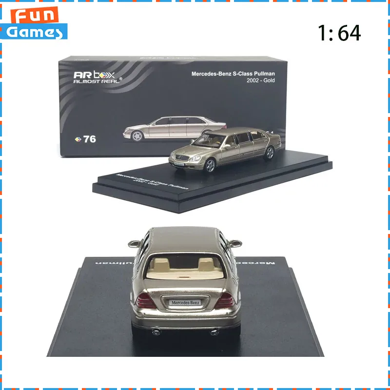 Original Almost Real Mercedes-Benz S-Class (W220) Pullman Extended Version 1:64 Alloy Car Model Ar Box Decoration Collectible