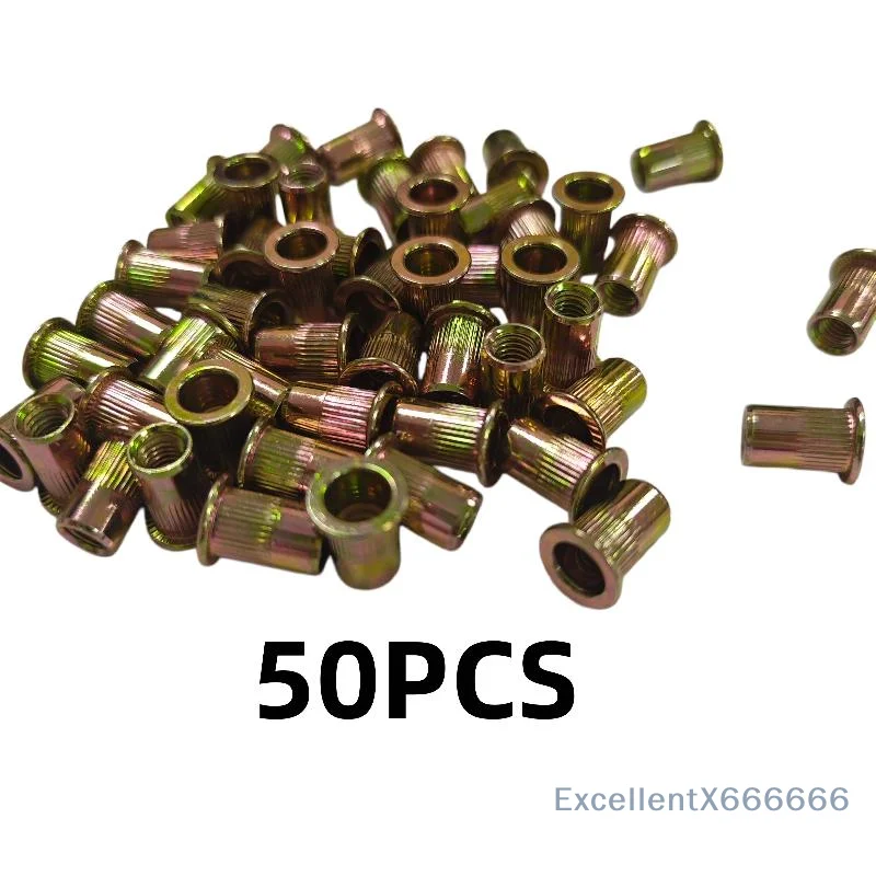 50Pcs Carbon Steel Rivnuts Blindnuts Nuts Insert Rivet Multi Sizes Tool M3 M4 M5 M6 M8 Rivet Nuts Tools DIY Accessories