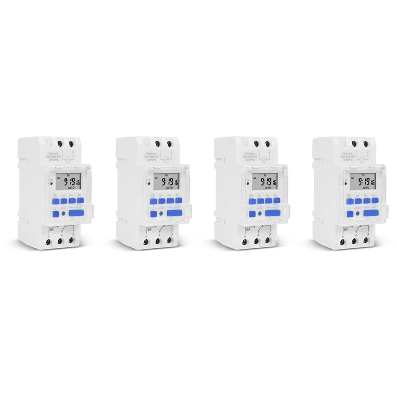 

AFBC 4X SINOTIMER TM919A-2 Programmable Digital Time Switch Relay Timer Control AC 220V 16A Din Rail Mount