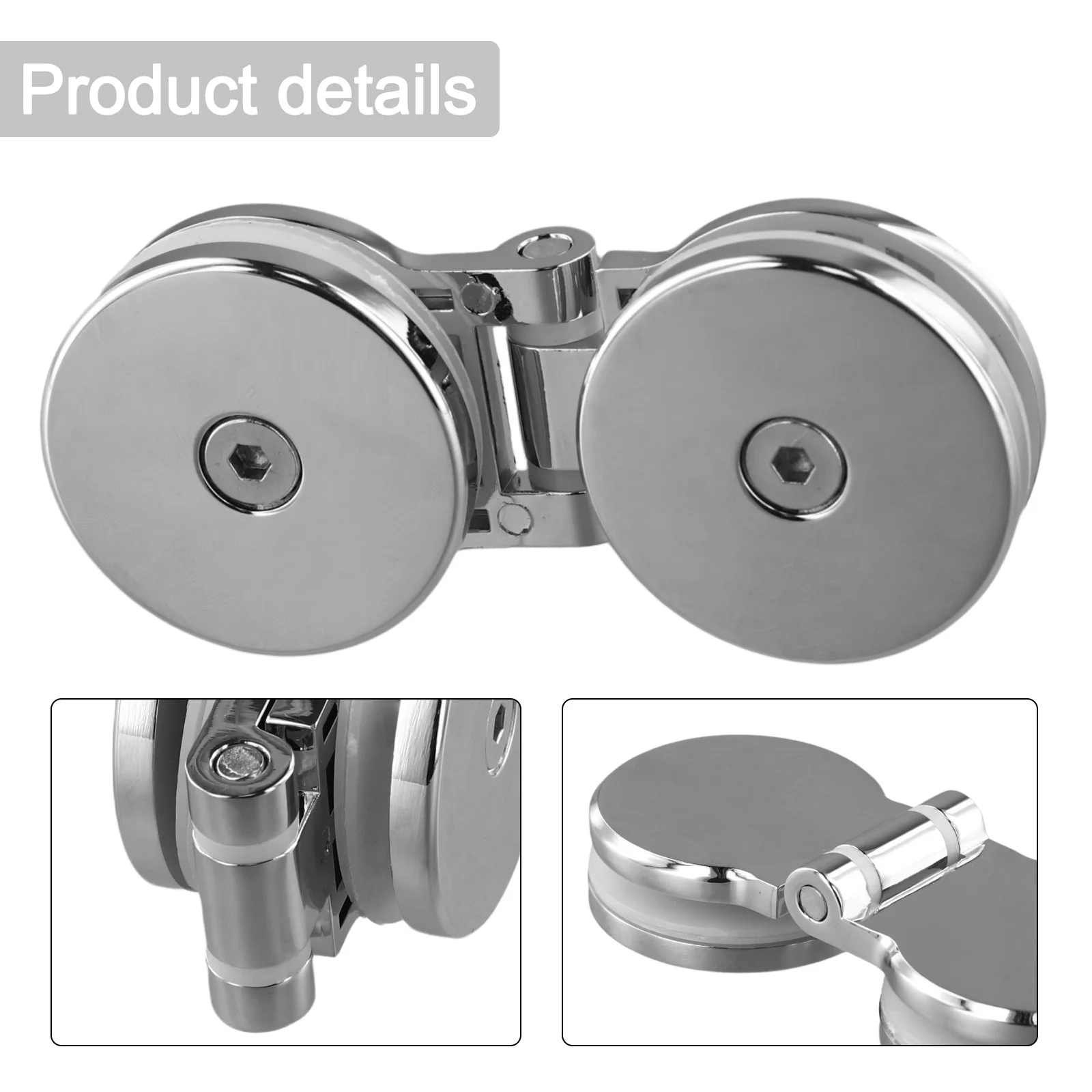 1Pcs Glass Door Hinge Display Cabinet Glass Cabinet Hinge Side Mounted Door Clamp Zinc Alloy Furniture Hardware Accessories