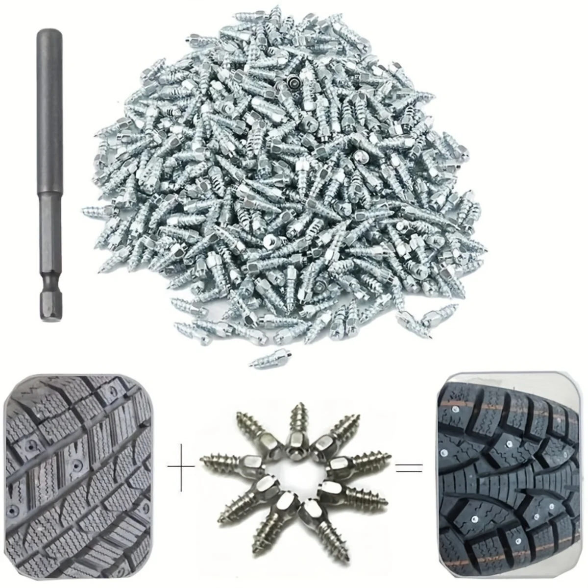 9mm/12mm Motor Snow Screw Tire Studs Anti Skid Falling Spikes Wheel Tyres Winter Emergency Repairment For Motorcycle Bicycle