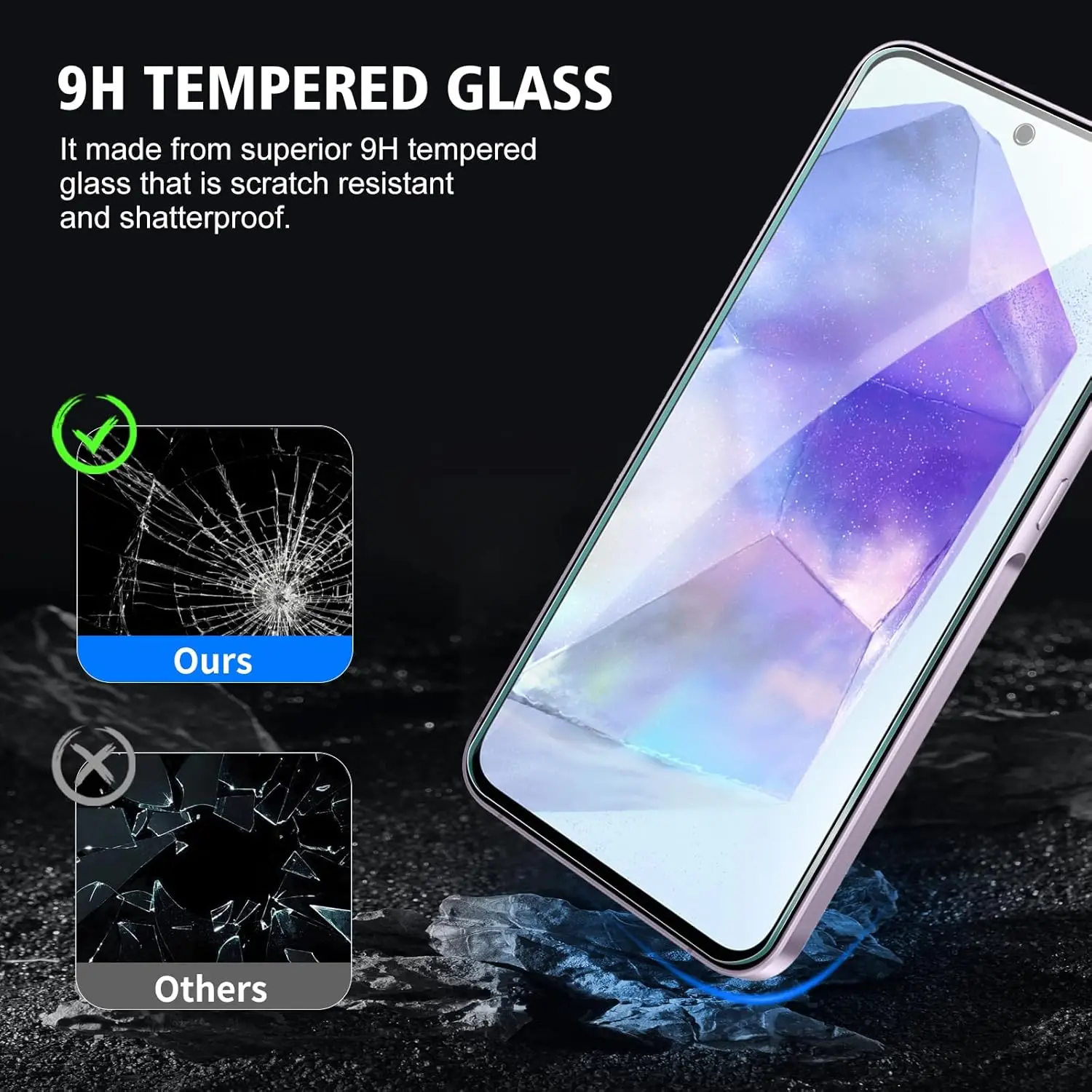 2025 غراء زجاجي جديد لهاتف سامسونج A55 واقي شاشة من الزجاج المقسى فيلم زجاجي #4