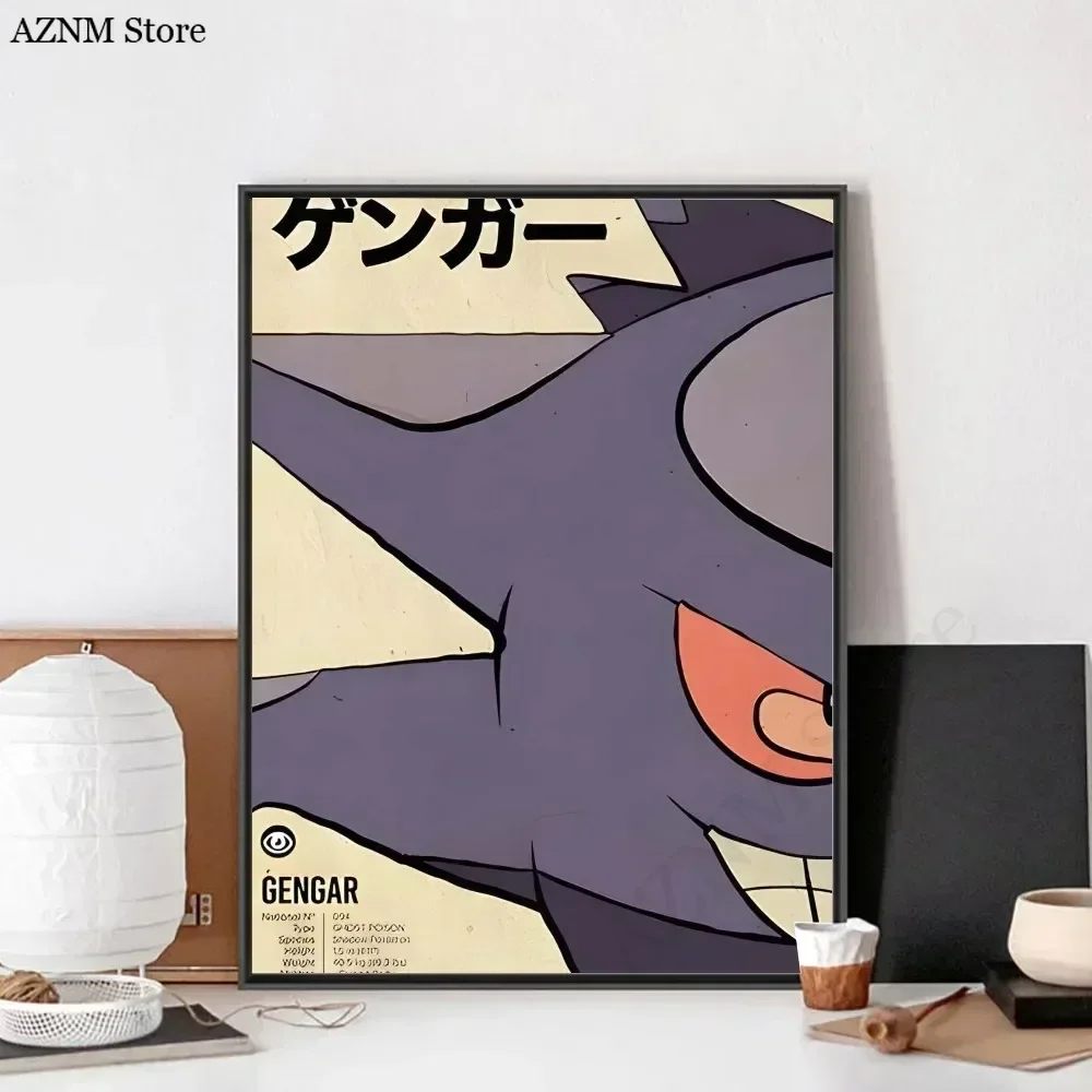 Japanische klassische Anime-Wandkunst, Poster, Cartoon-Figur, Raumdekoration, Leinwand, Malerei, Sammlung, Bild, Druck, Wandbild