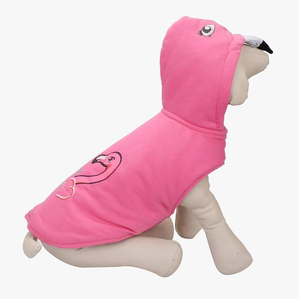

Pet Cotton Cloak Flamingo Pattern Thick Warm Dog Coat Cat Vest Outdoor Sport Apparel Size Xl Pink Soft Breathable Protective