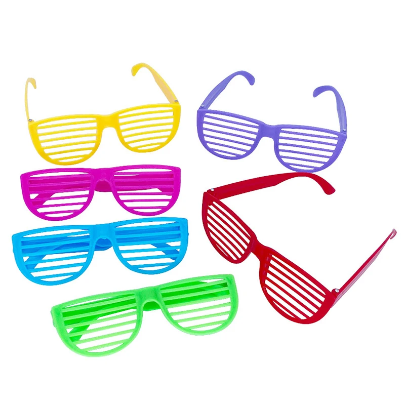 

6Pcs Multicolor Blinds Glasses Photography Props Retro Parties Disco Birthdays Halloween Parties Carnival Parties Gift Decor