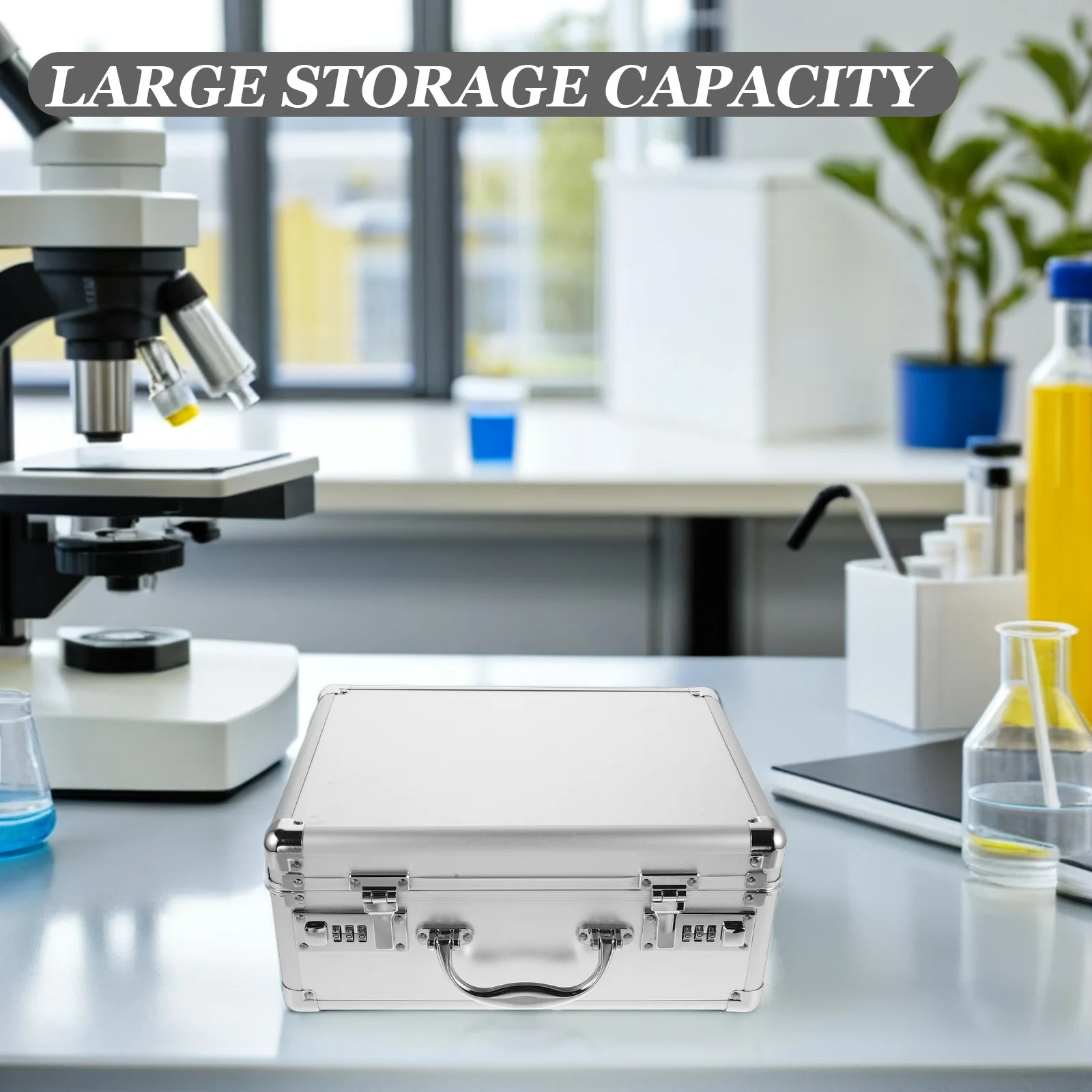 Tragbare Medizinbox, Erste-Hilfe-Set, verschlossener Behälter, silberne Boxen für Medikamente