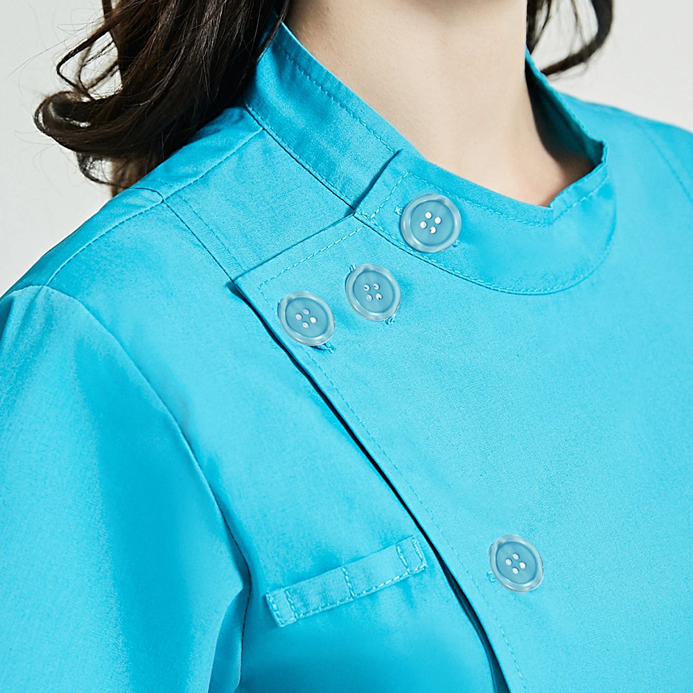 in enfermeira médica roupas de trabalho hospital ternos cirúrgicos esfrega uniformes de enfermagem salão de beleza feminino manga curta casaco + calças