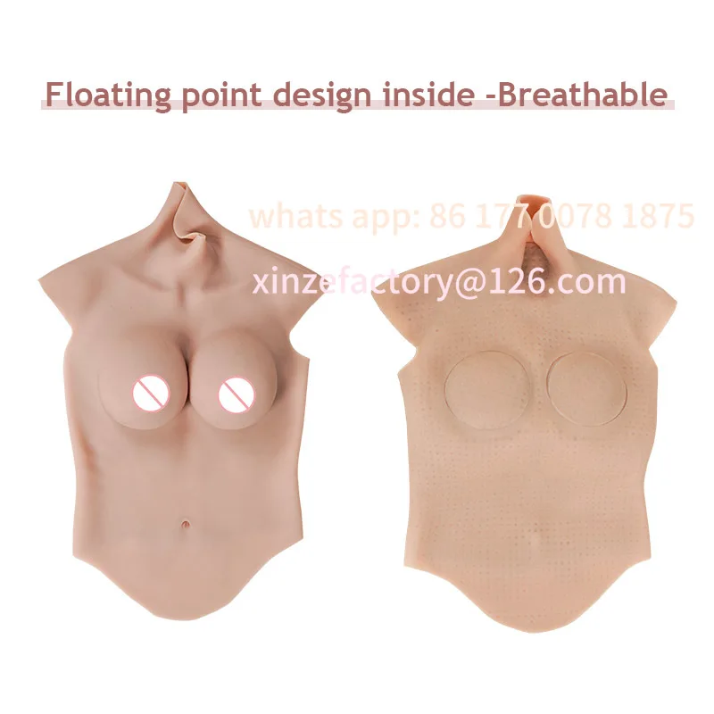 Customizable Oil Silicone Breast Forms with Airbag Repair Belly Breast Silicone Forms Half Body Transgender