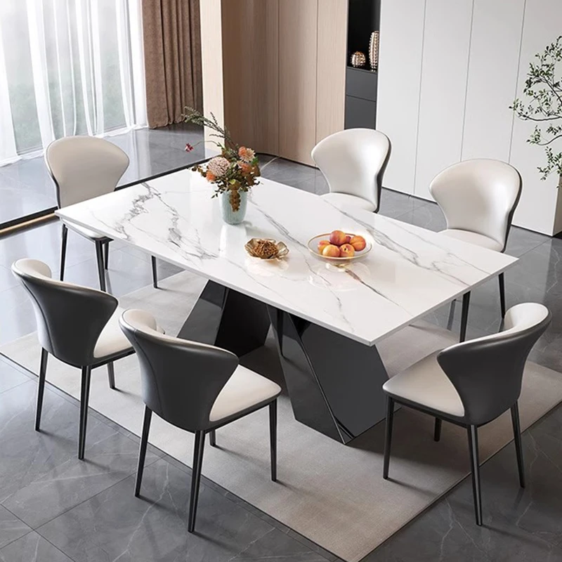 

Italian Simplicity Dining Table Living Room Modern Round Home Dinner Table Adjustable Nordic Mesa De Cozinha Salon Furniture