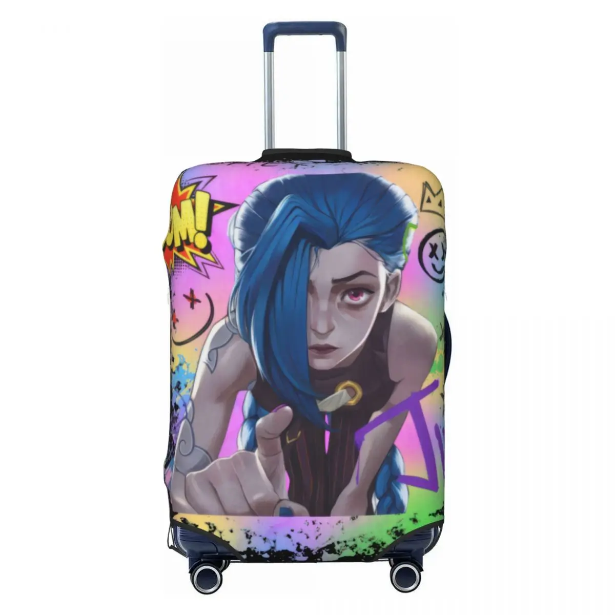 

Custom Hot Anime Arcane Jinx Luggage Cover Protector Cute Travel Suitcase Protective Cover for 18-32 Inch