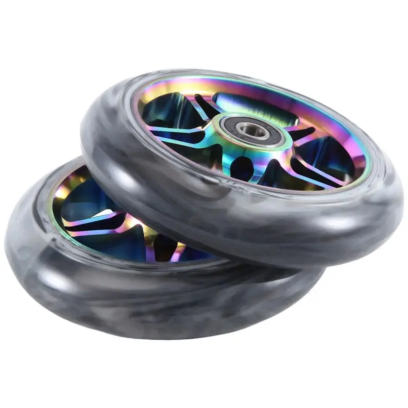 

Колеса для электросамоката AEF6-2Pcs, сменные колеса для самоката с подшипниками, полиуретановые колеса для трюкового самоката, компоненты для самокатов