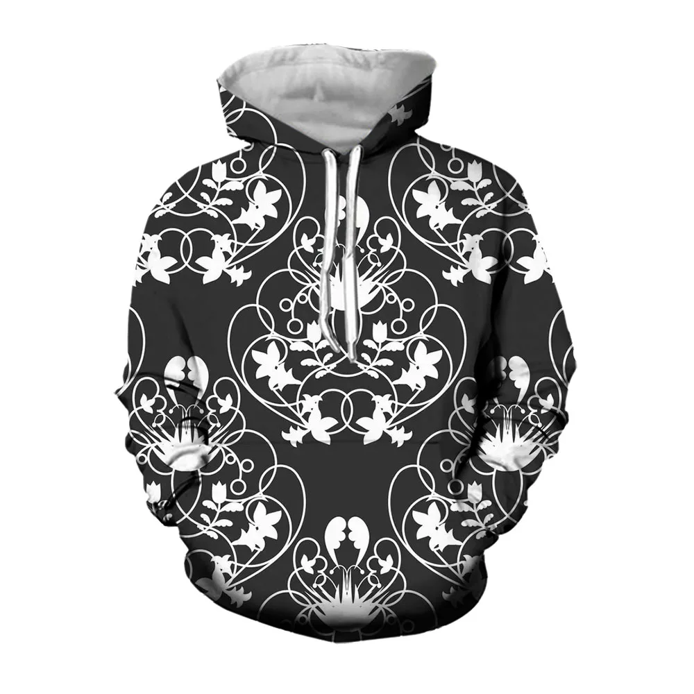 Jumeast New 3D Printing Black Gloomy Gothic Men Clothes Oversized Hoodie Casual Streetwear Fashion Hoodies For Men Loose Coat