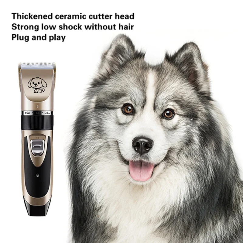 Imagem -02 - Recarregável Low Noise Dog Grooming Kit Cordless Pet Hair Clipper Trimmer Shaver para Pequenos e Grandes Cães e Gatos