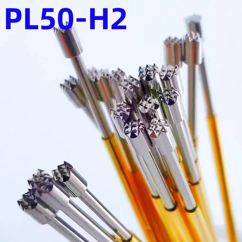 20/100PCS PL50-H2 Spring Test Pin PL50-H Test Probe Copper Pogo Pin Metal Test Needle Test Tool 27.8mm Dia 0.68mm 0.90mm 0.48mm