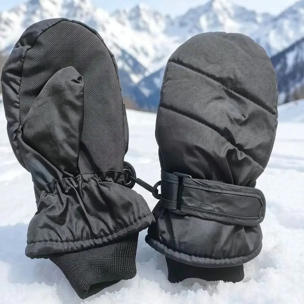 For For SKI Children Skiing Gloves Winter Windproof Waterproof Mittens Boys Girls Warm Soft Thermal Outdoor Snow Gear