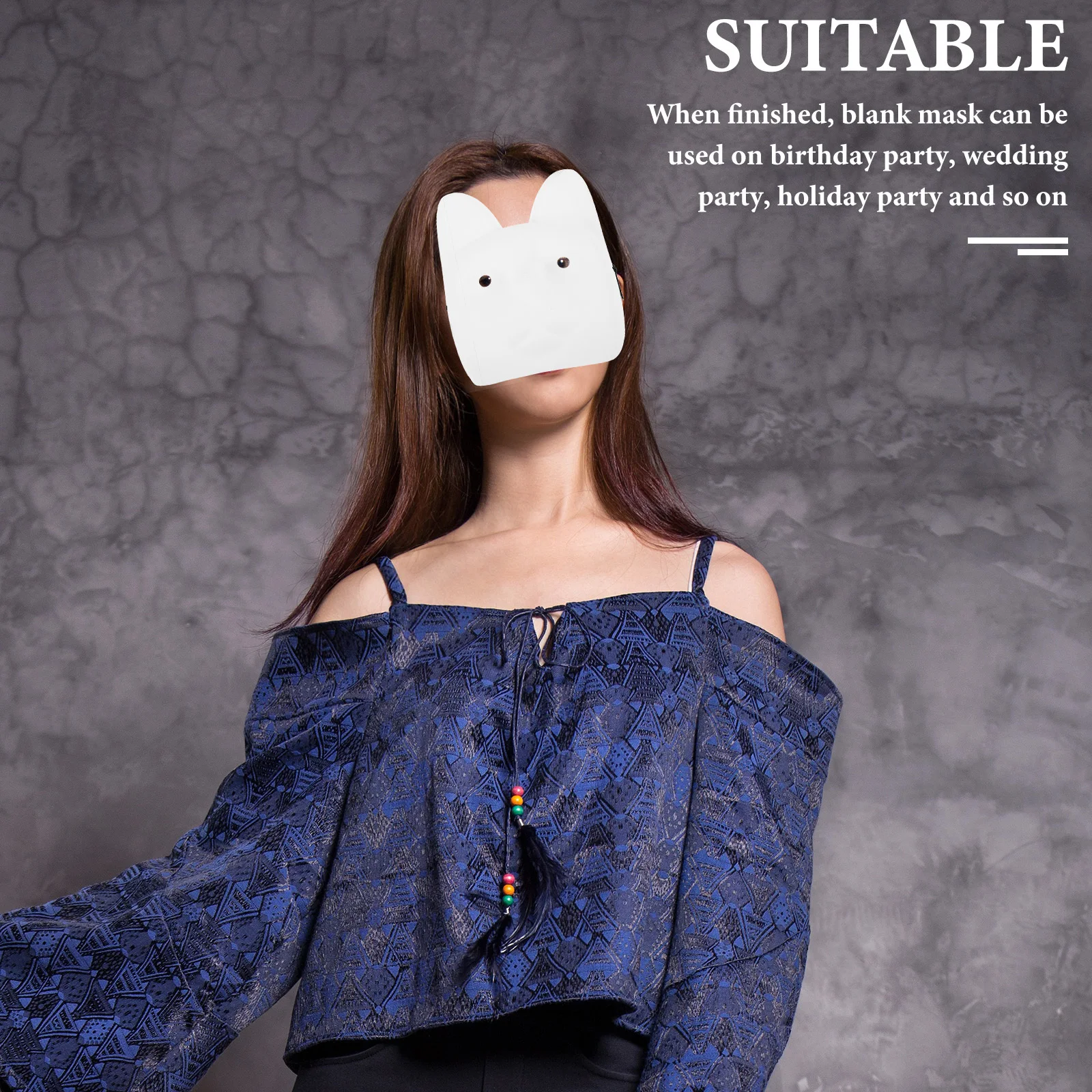 DIY Blank PVC Cat Mask Uncolored Paintable Masquerade Mask for Birthday Carnival Cosplay Party Blank Cat Masks