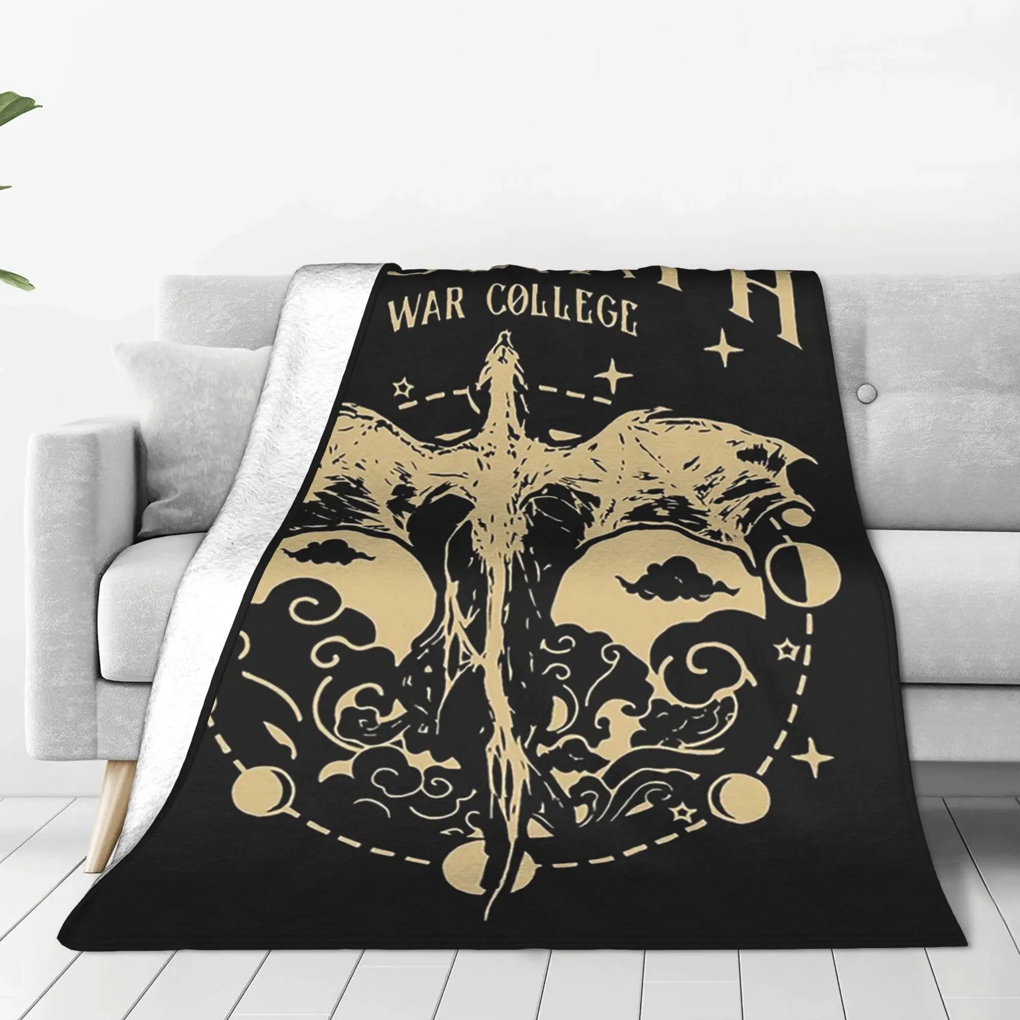 Basgiath War College 20 Fourth Wing Blanket Multi-function Flannel Sofa Throw Blanket for Home Bedroom Travel Throws Bedspread