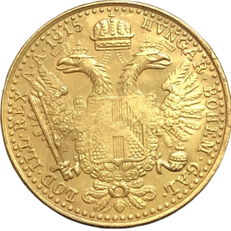 1915 Austria - Habsburg 1 Ducat - Franz Joseph I Gold copy coin