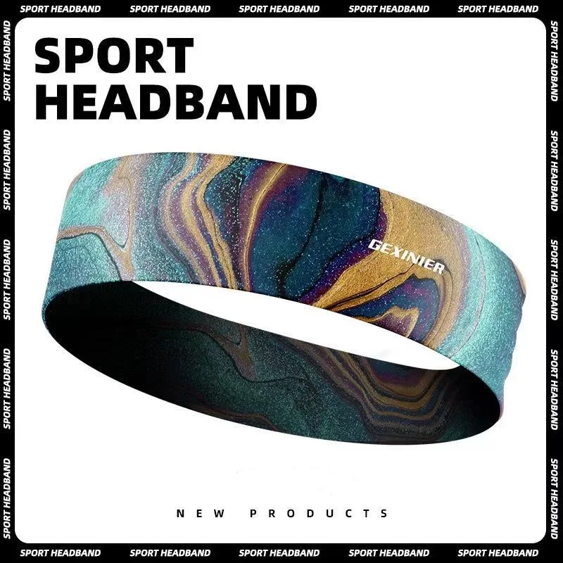 Sports Headband Running Fitness Sweatband Elastic Absorbent Sweat Cycling Jog Tennis Yoga Gym Head Band Hair Bandage Men Women