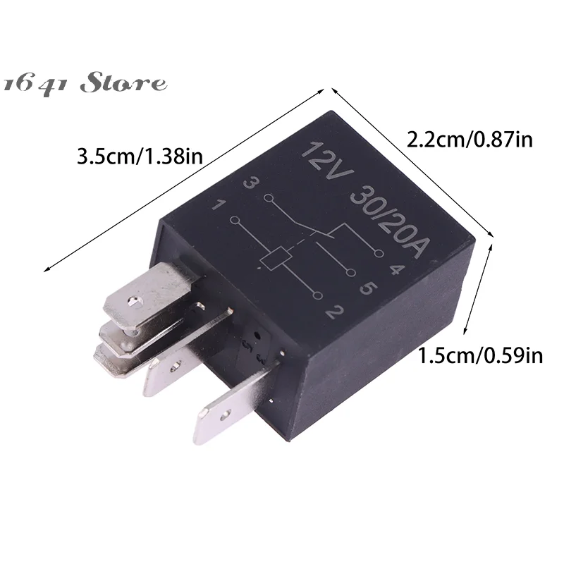

1 шт., 4-контактное/5-контактное 30 А, 12 В/24 В, фиолетовая серия, 4-контактное/5-контактное водонепроницаемое автомобильное реле, адаптер для автомобильного реле