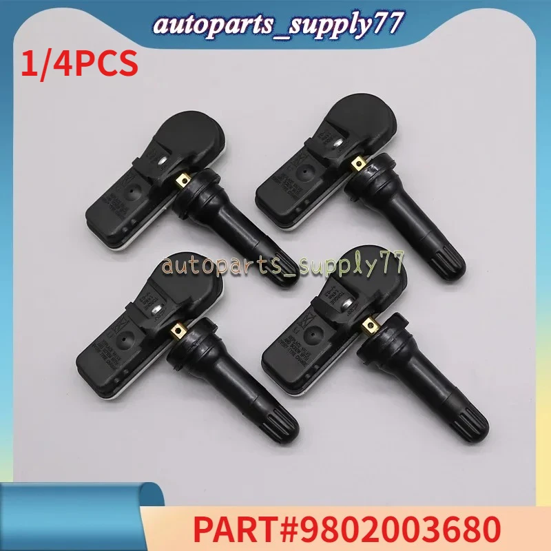 

1/4 шт. датчик контроля давления в шинах TPMS 9802003680 9811536380 для Citroen DS4 DS5 C4 C5 для Peugeot 207 301 308 408 508 3008