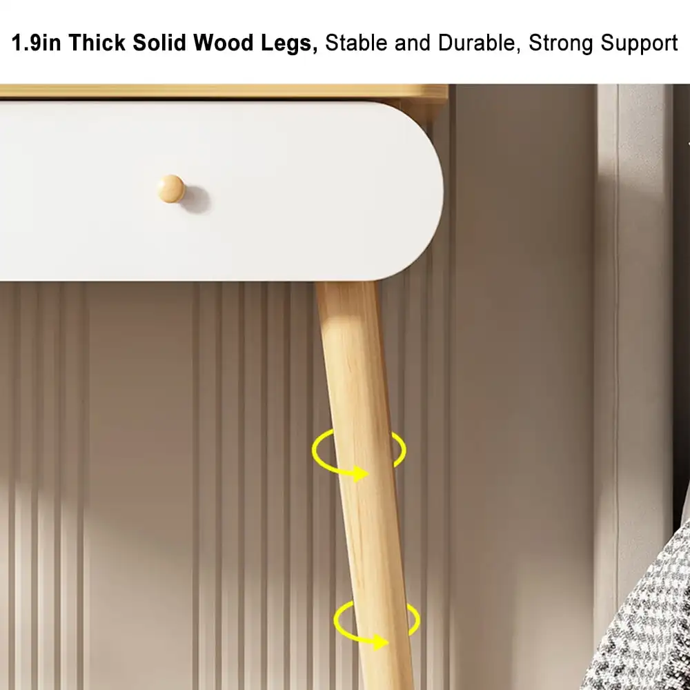 Meja Rias dengan Cermin, Meja Rias Rias 2 Laci, Remaja Dewasa (Tanpa Bangku)