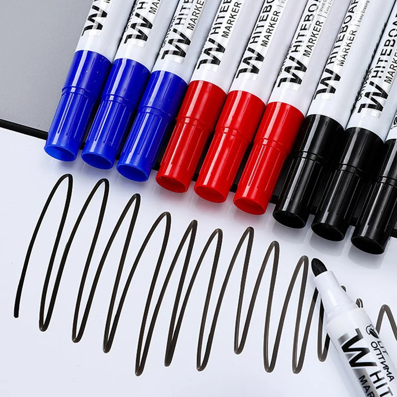 4Pcs Handwriting Easy Erasure Whiteboard Pen Graffiti Blackboard Pen High Capacity Office Teaching Water Based Marker