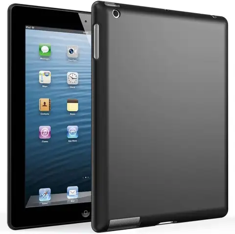Soft Case For iPad 2 3 4 9.7 inch 2th 3th 4th A1395 A1416 A1459 A1460 Flexible Silicone TPU Black Protective Shell Back Cover
