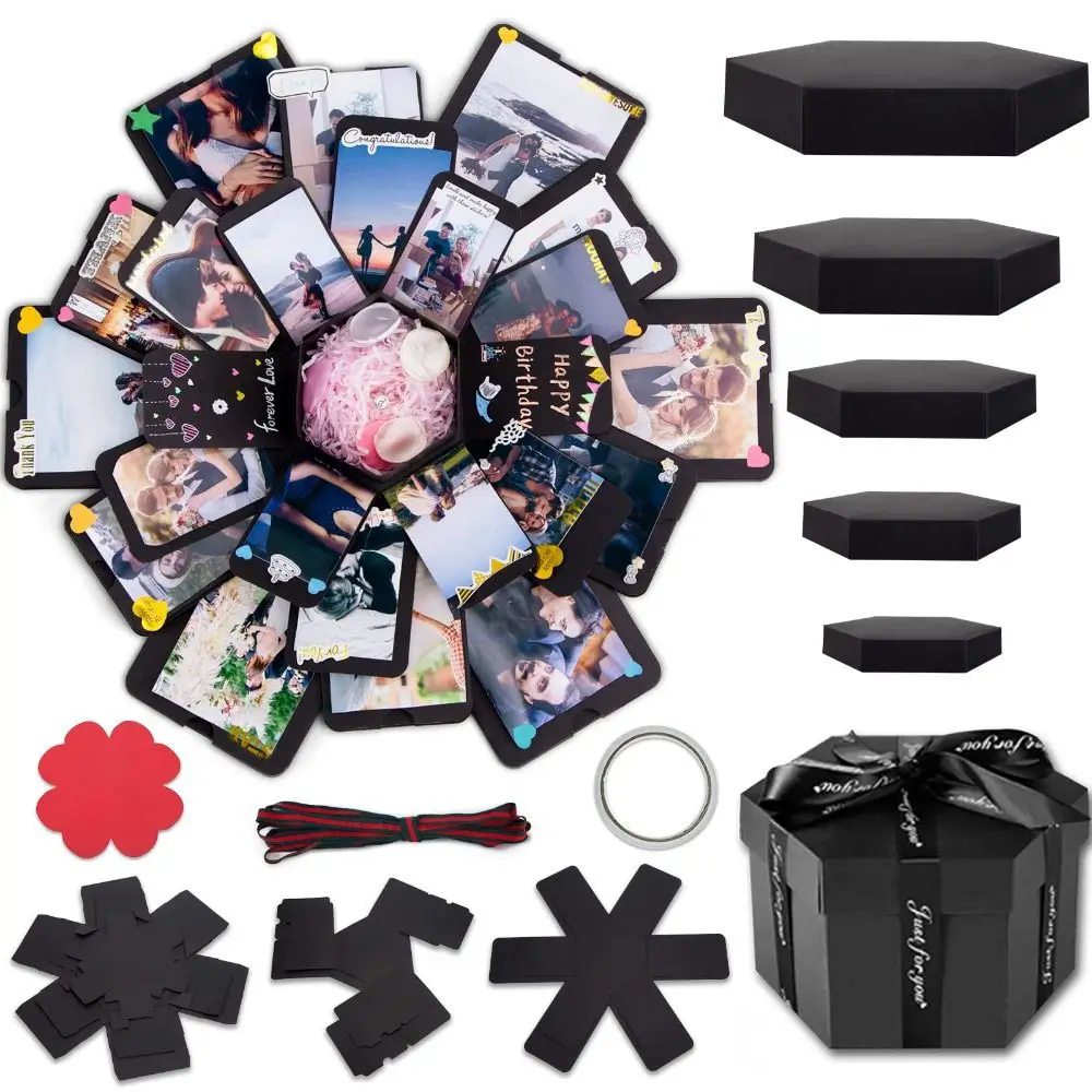 

Новая 6-гранная взрывная коробка-сюрприз, предварительно собранная всплывающая коробка-сюрприз, подарочная коробка-сюрприз, коробка для прыжков на День матери