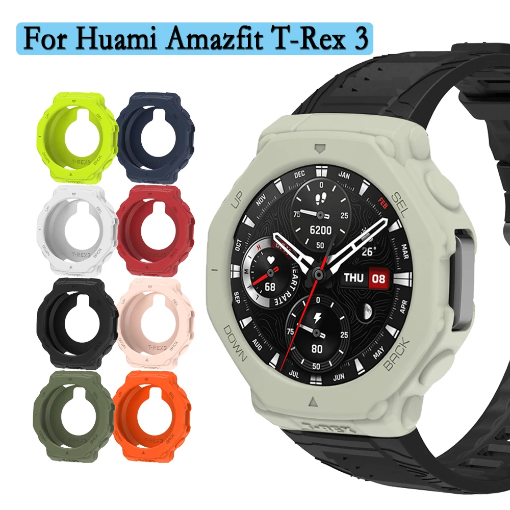 Soft Silicone Case For Huami Amazfit T-Rex 3 Protective Cover Bracelet Super Light Watch Decoration Watch Shell