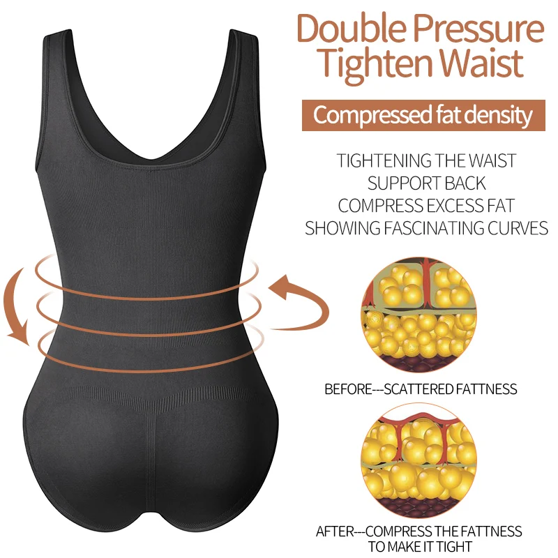 Bodysuit Shapewear Seamless Body Shaper Tummy Control Corset Top Women Belly Slimming Sheath Waist Trainer Abdomen Thigh Slimmer