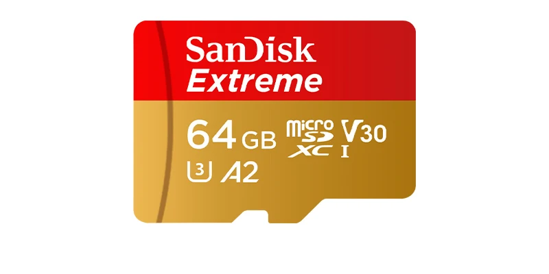SanDisk Extreme V30 A2 4K MicroSD TF Flash-Karte für DJI-Drohnen, Actioncams und Handkameras, 64 GB, 128 GB, 256 GB, 512 GB, MicroSDXC-Speicherkarte. – Detail 10
