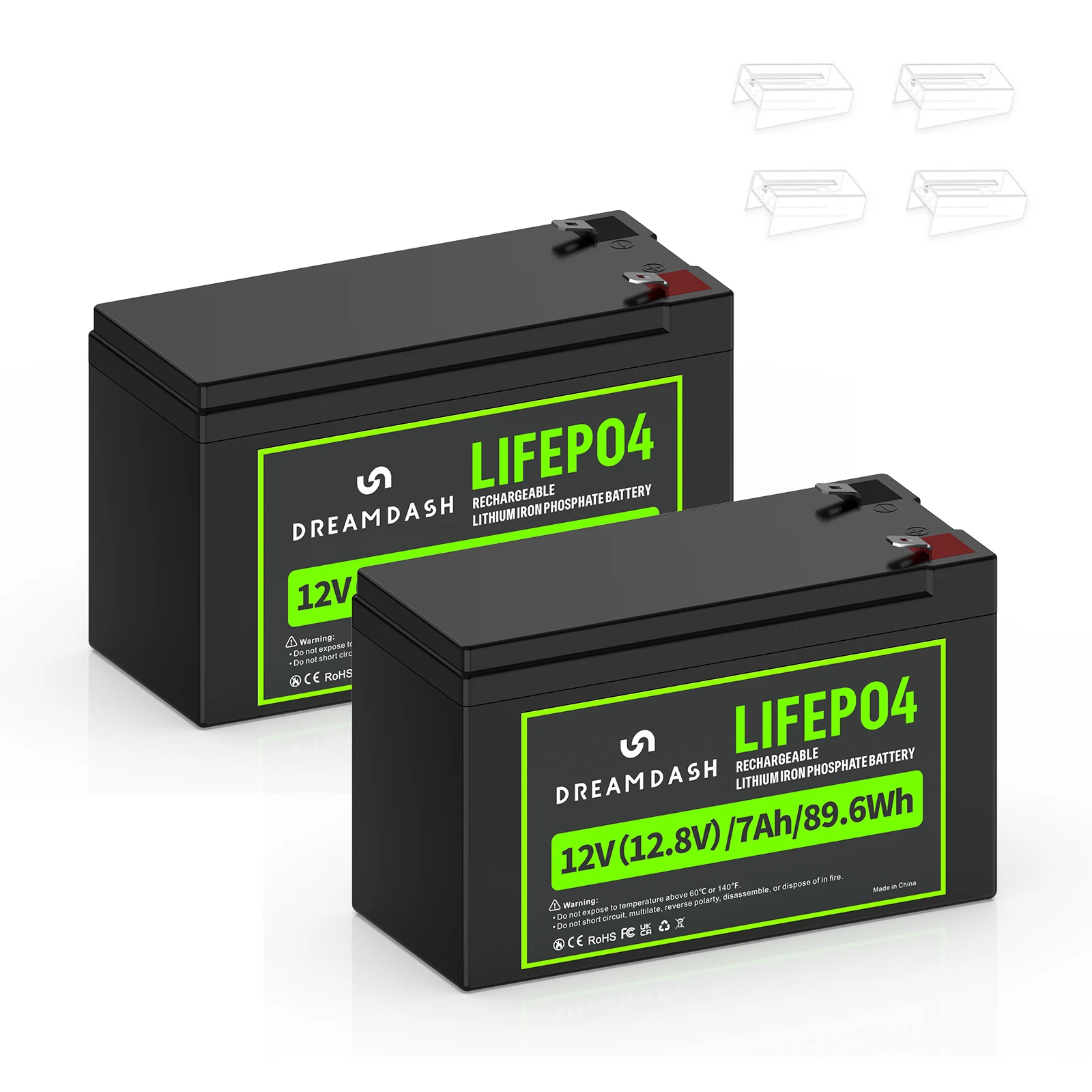 DREAMDASH 6V 6Ah 12V 7Ah 12V 10Ah LiFePO4-Akku mit integriertem BMS, wiederaufladbarer Lithium-Eisenphosphat-Akku für Wohnmobile, Golfwagen, Solaranlagen, Trolling-Motoren, Boote und Kinderfahrzeuge, Versand aus den USA, Großbritannien und Polen. – Detail 11
