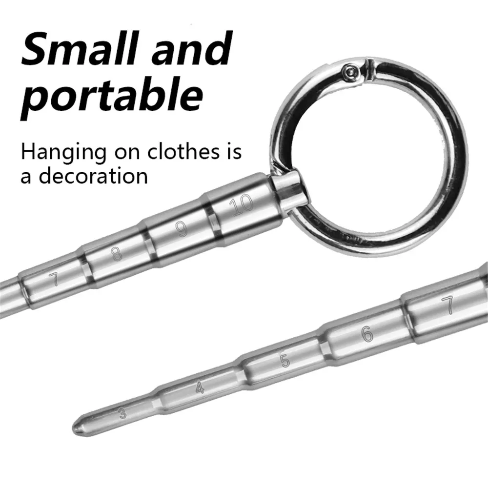 Male Stainless Steel Urethral Plug Urethral Dil Sounding Penis Plug Urethra Stimulate Dilator Masturbation Rod Sex Toys For Men view 3