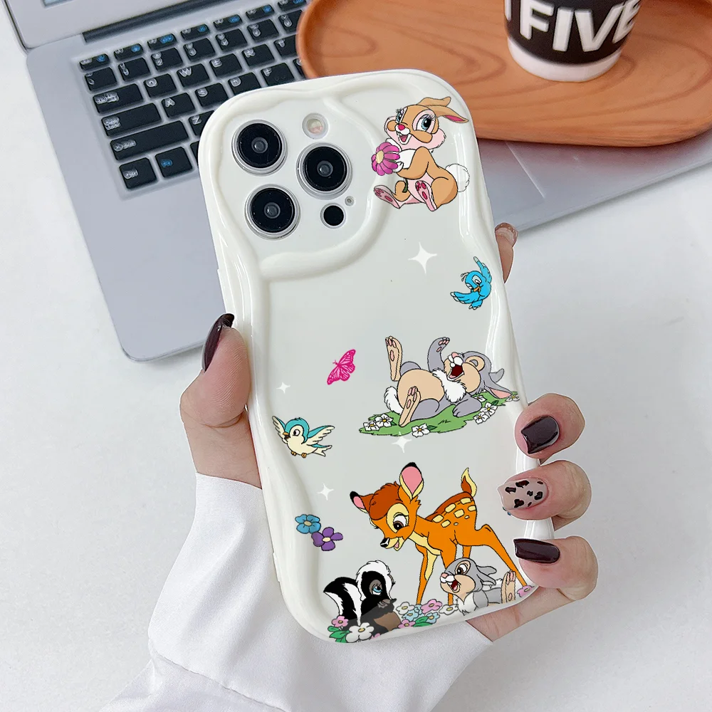 Bambi Dumbo Thumper Phone Case for Oppo Realme C67 C65 C63 C55 C53 C35 C33 13 12 11 10 GT Pro Plus 4G 5G 3D Creamy Wave Cover