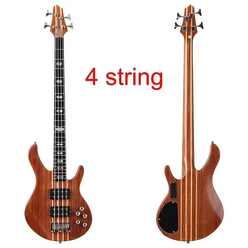 4/5 Strings Solid Body Electric Bass Guitar Kit Rosewood With Active Pickups Fashionable Ash Body