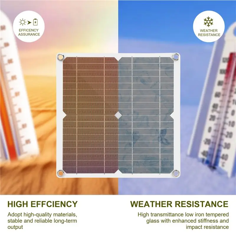 YLS-50W Solar Panel 18V Solar Cells Bank Connector Cover With Solar Controller IP65 For Phone Car RV Boat