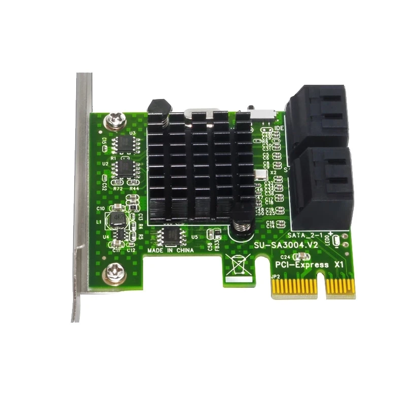 SATA Card Riser New 4-port PCI-Express Expansion Card 6Gb PCI-E to SATA 3.0 Card Adapter for SSD IPFS BTC Miner Coin Chia Mining