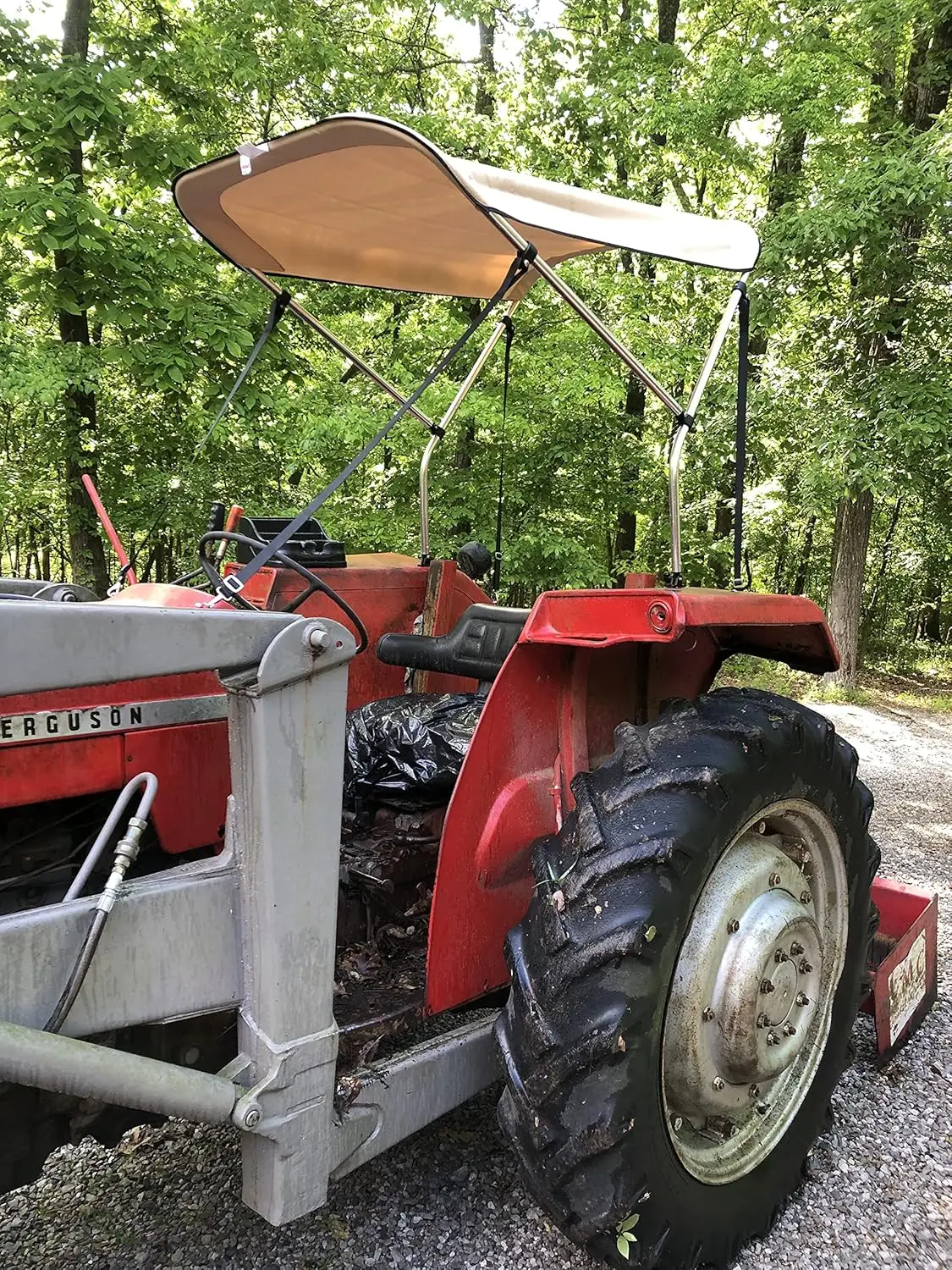 3 ft by 5 ft Tractor/Mower Sun Shade/Canopy by Cypress Rowe Outfitters, Patent Pending Design Sun Shade Canopy, Fits All Brands