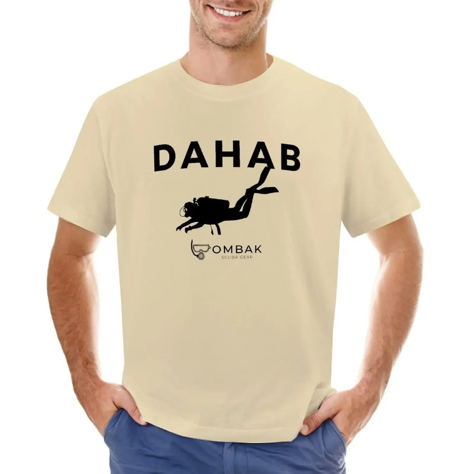 Short sleeve tee graphics plain sweat plain white t shirts men Dahab Egypt Red Sea Scuba Dive  vintage Summer Casual T-shirts