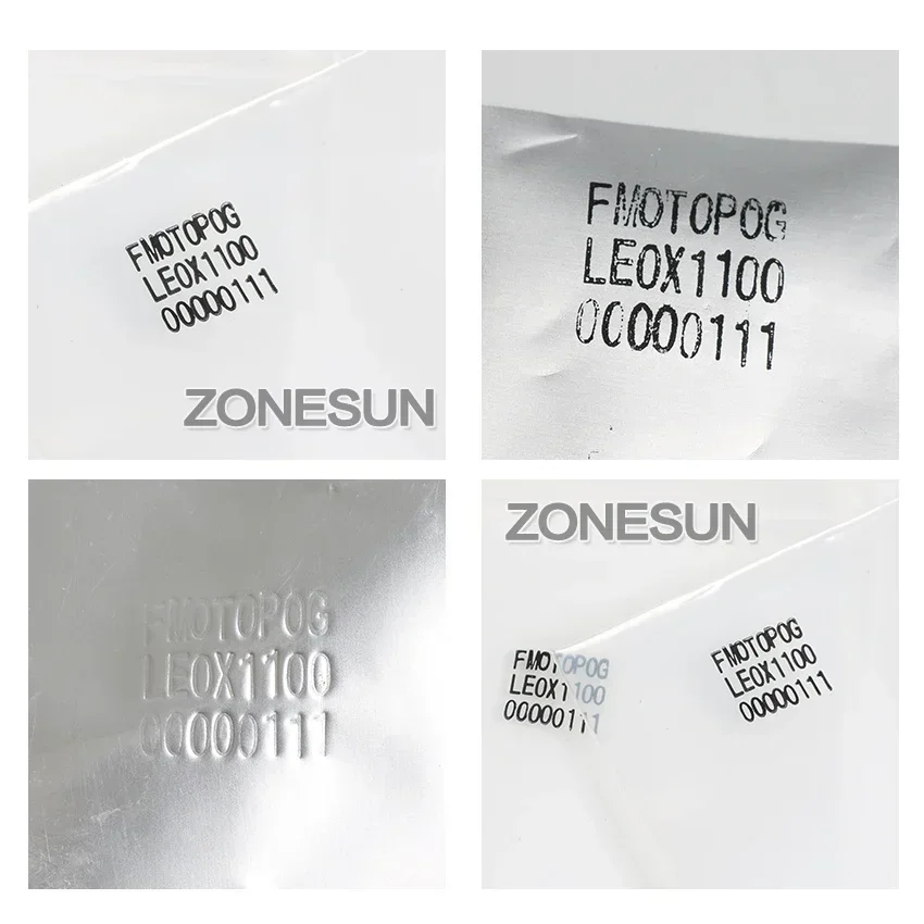 ZONESUN ZS-DY8 Date Coding Machine Batch Serial Number Printer Manual Expiry Production Date Coder Stamp Flat Surface