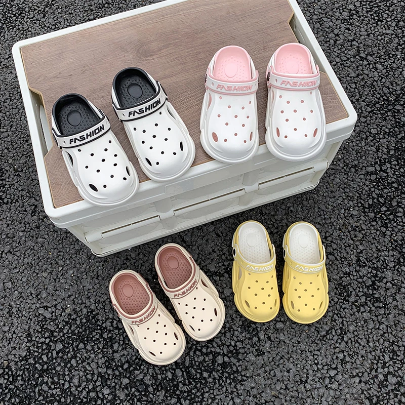 Children's Croc Shoes Summer New Style Boys' Non-Slip Soft Sole Sandals for Older Boys and Girls Two-Way Wear Slippers image 6