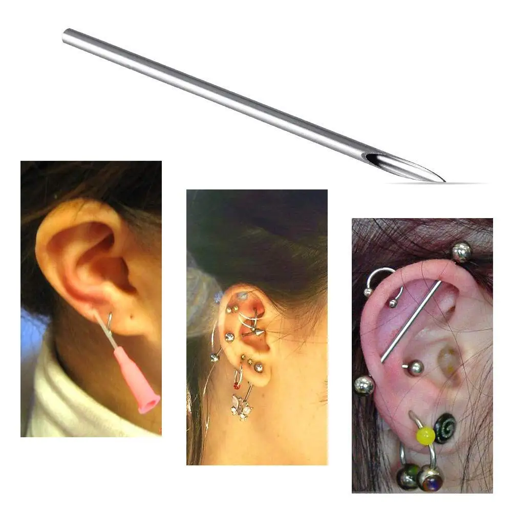 12G 14G 16G 18G 20G 5/10/30/50 Stuks Piercing Naalden wegwerp Body Piercing Naalden Oor Neus Navel Tepel Piercing Piercing Kits