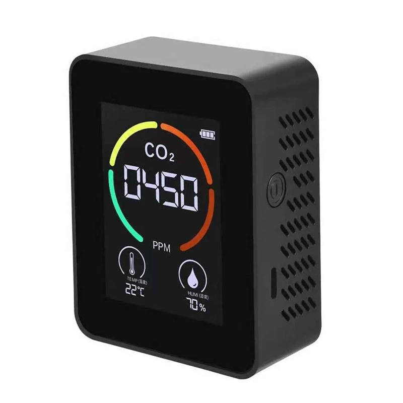 

Temperature & Humidity Meter, Air Quality Monitor, CO2 Detector, 3-In-1 Digital Air Pollution Carbon Dioxide Detector B