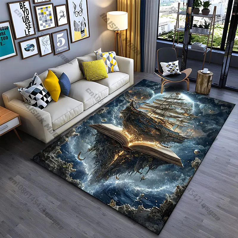Imagination journey through magical realms carpet Yoga living room room decor children's crawling mat doormat area rug